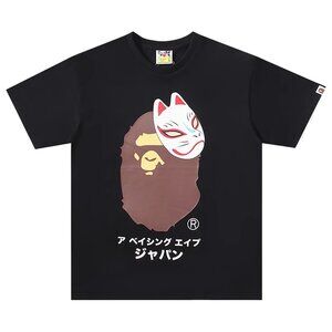 BAPE Japanese Fox Mask T-shirt Black | A Bathing Ape
